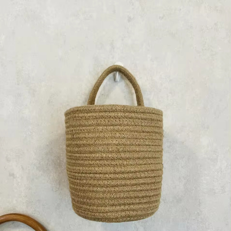 Versatile Wall Hanging Cotton Rope Basket for Kitchen Essentials