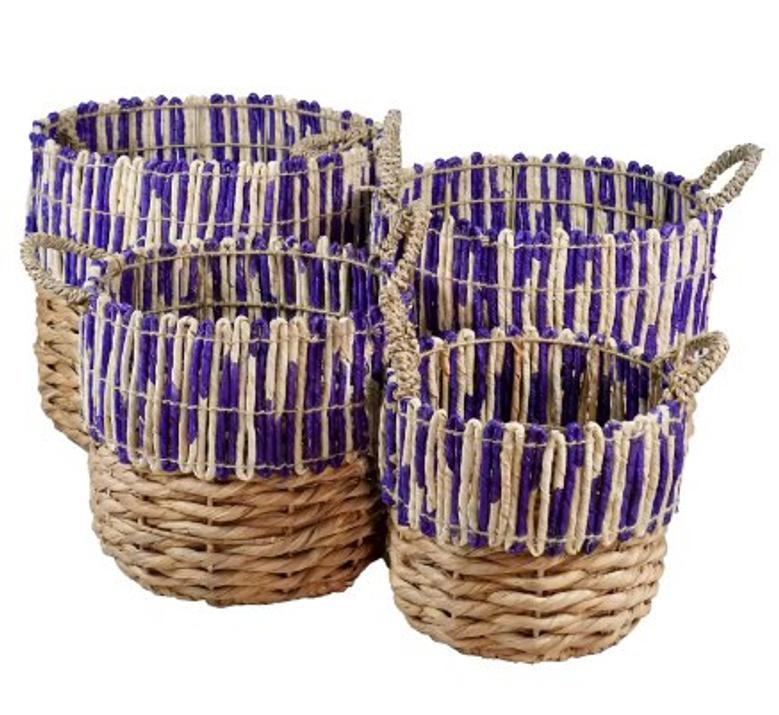 Versatile Water Hyacinth Wicker Laundry Basket for Home