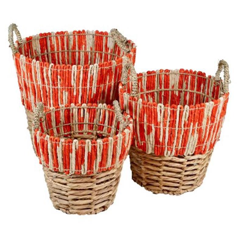 Versatile Water Hyacinth Wicker Laundry Basket for Home