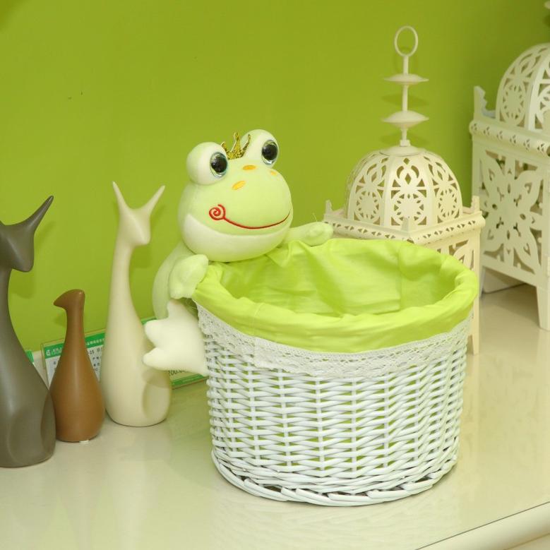 Versatile Wicker Storage Basket for Laundry and Children's Room