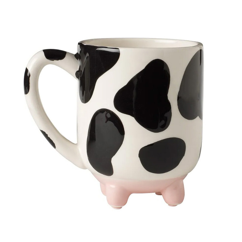 Vintage Farmhouse Cute Ceramic Mug - Cow Udder Mug for Milk