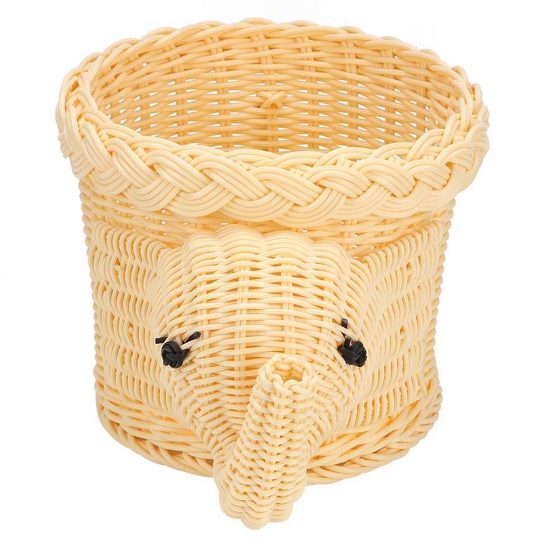 Woven Rattan Elephant Toy Basket for Christmas Gifts