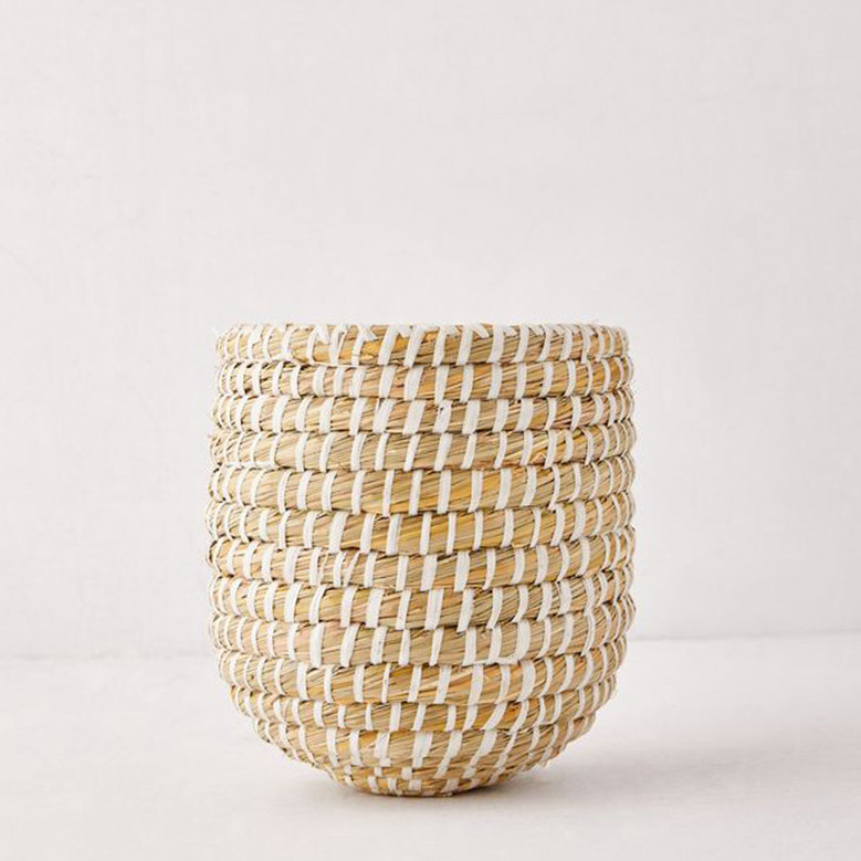 Woven Seagrass Mini Planters and Storage Basket