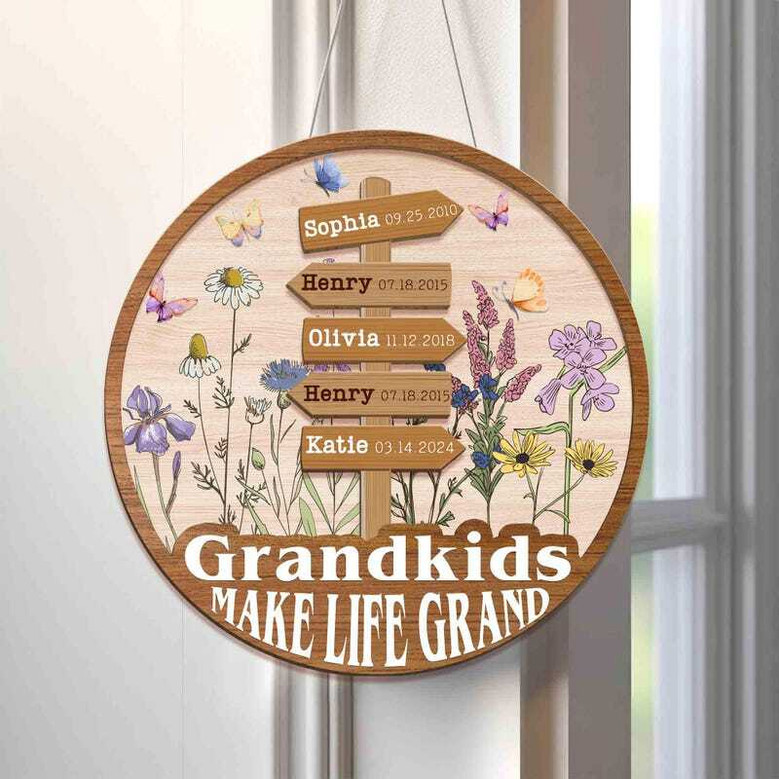 Custom Mom's Garden Wood Sign For Mom And Grandma - Mothers Day Wall Decor