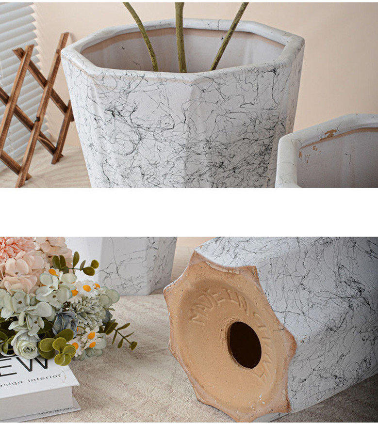 Large Ceramic Plant Pot With Farmhouse Style For Outdoor Decor