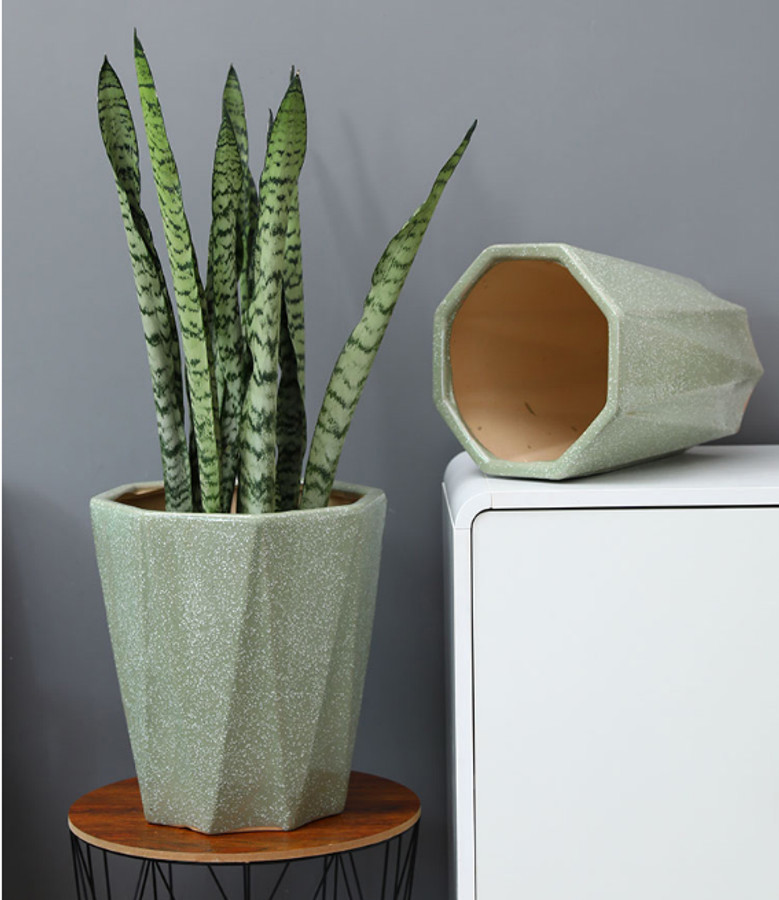 Large Green Ceramic Plant Pot for Your Home Decoration