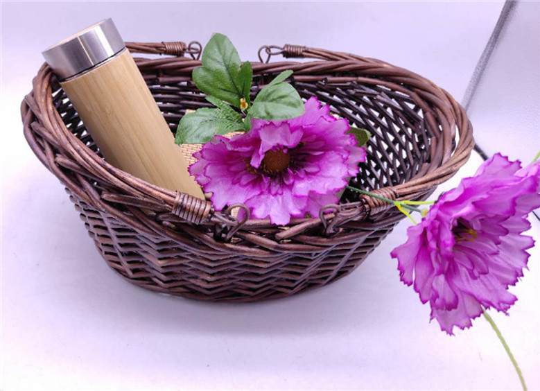 Small Purple Wicker Basket for Easter, Fruit, and Wine