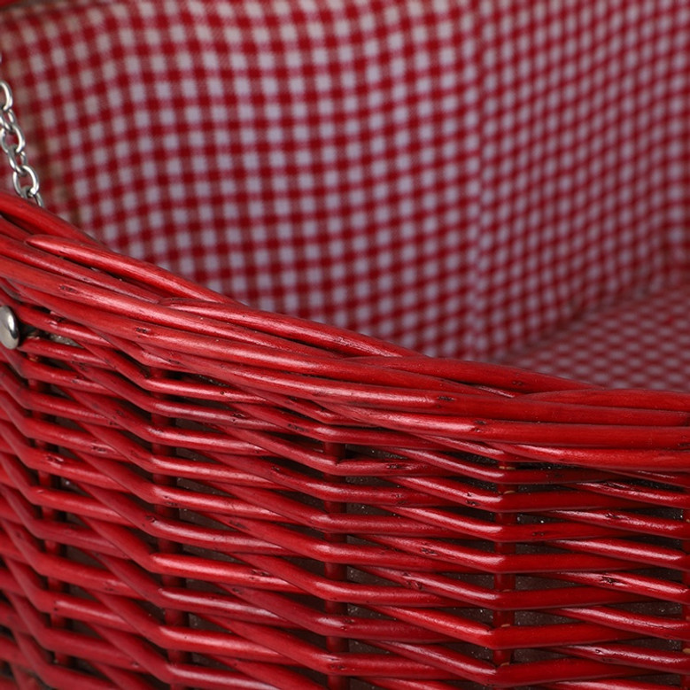 Vintage Style Heart Shaped Wicker Picnic Basket