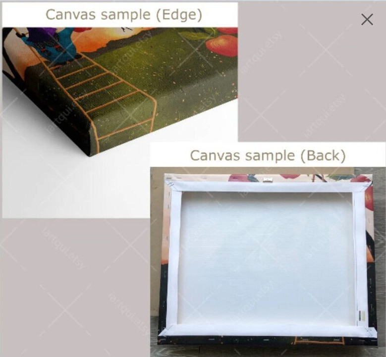 Peter Rabbit canvas art set with Beatrix Potter quote in sky blue, baby shower gift and soothing nursery wall decor