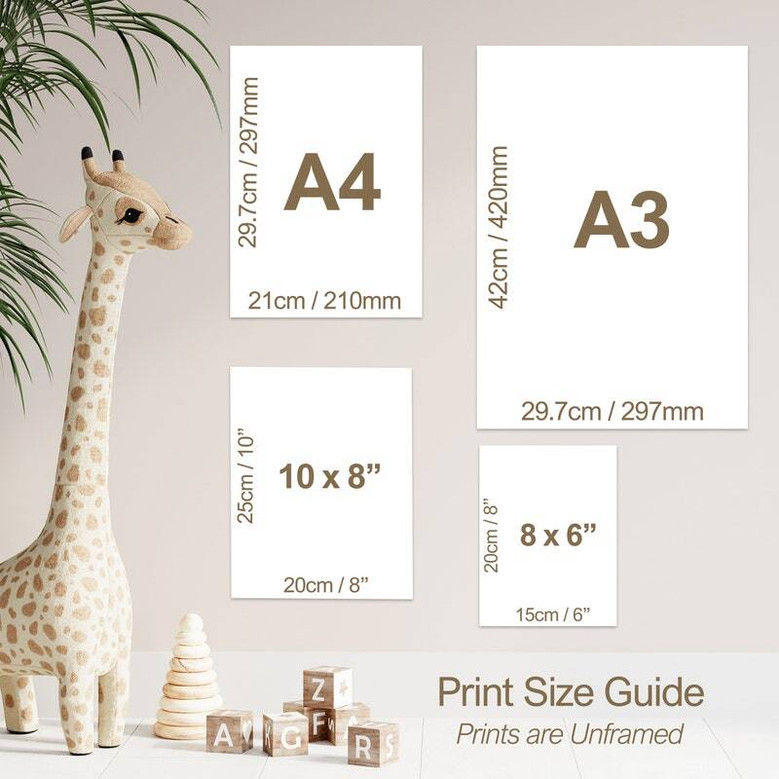 Elephant nursery canvas art for baby boy, blue hot air balloon with rainbow, personalized name print for serene wall decor