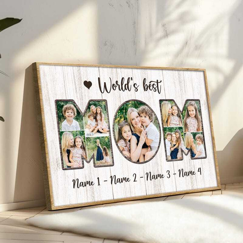 Custom Photo Canvas - Beloved Mom, Grandma Gift for Mother's Day