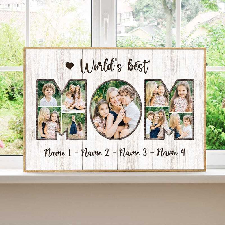 Custom Photo Canvas - Beloved Mom, Grandma Gift for Mother's Day