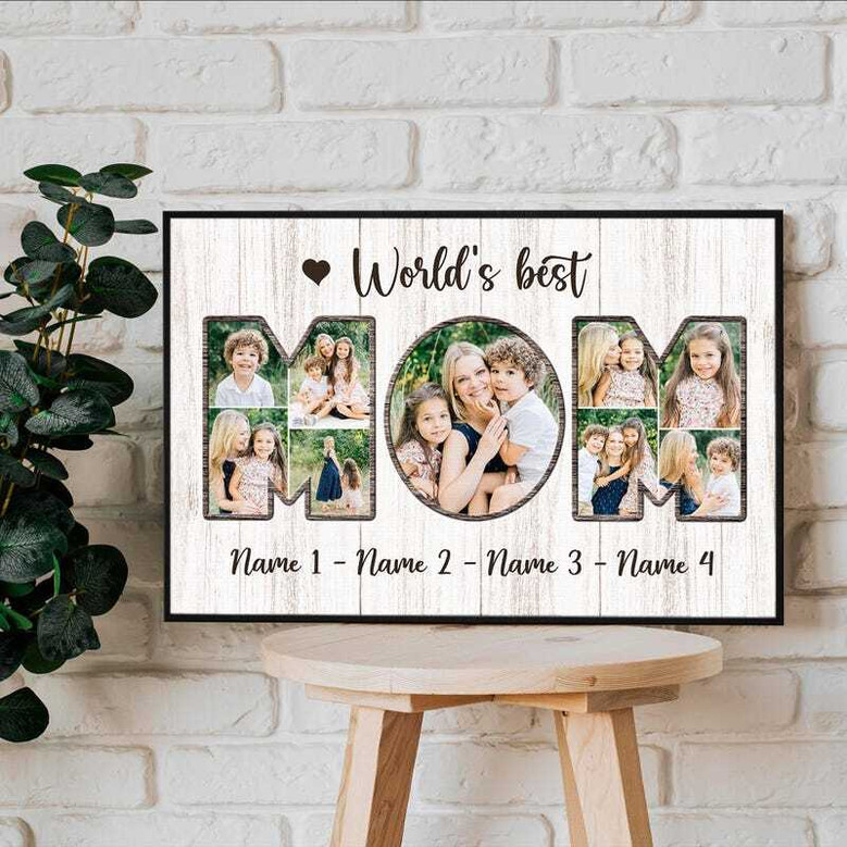 Custom Photo Canvas - Beloved Mom, Grandma Gift for Mother's Day