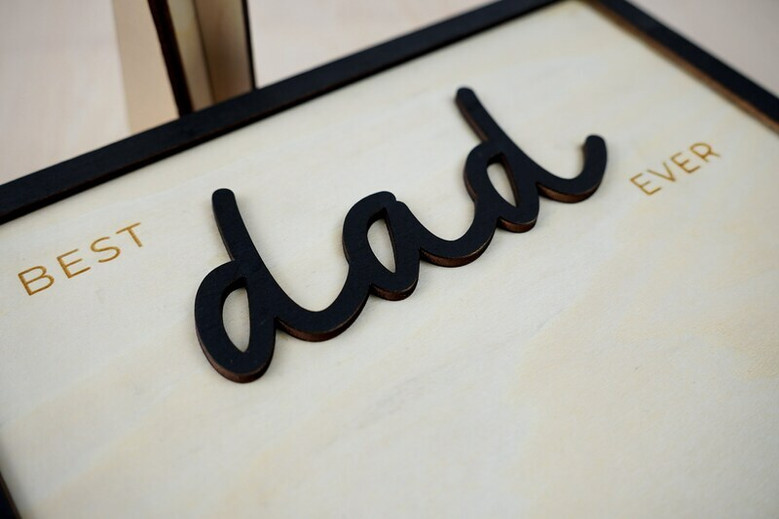 Papa handprint canvas art, personalized family names and 2025, minimalist white portrait, living room decor, birthday gift