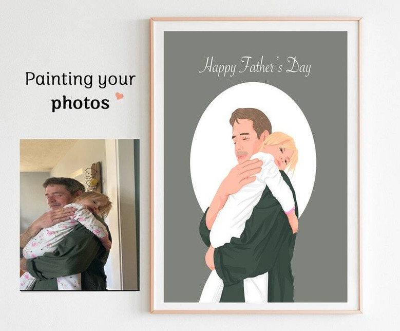 Faceless mother and baby canvas, boho line art in earthy palette, customized names, nursery decor, birthday gift for mom