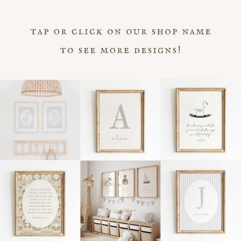 Winnie the Pooh Christian wall art canvas with uplifting verse, natural linen texture look, farmhouse nursery decor, landscape