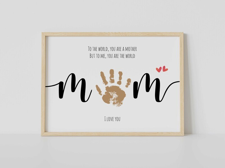 Mommy quote handprint canvas for mother, personalized with child’s name, nursery wall art gift and keepsake for Mother’s Day Mommy quote handprint canvas for mother, personalized with child’s name, nursery wall art gift and keepsake for Mother’s Day