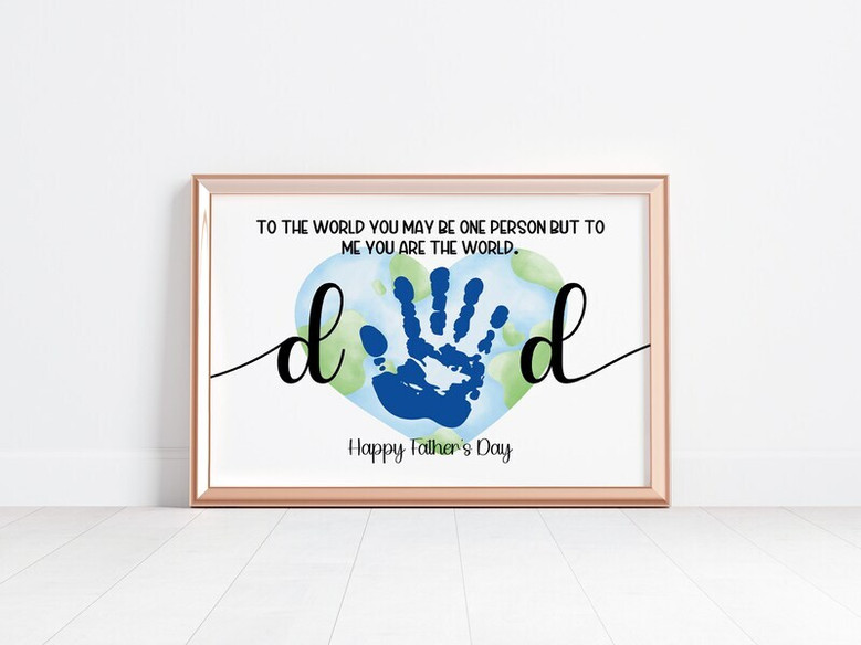 Tiny Hands, Big Love - Father's Day Handprint Keepsake Canvas