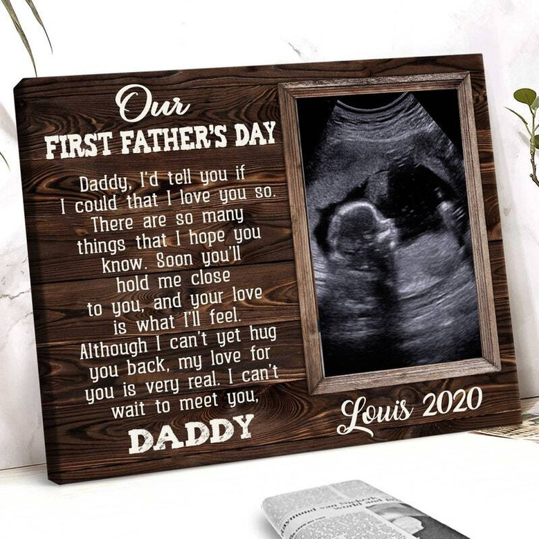 Custom Ultrasound Canvas - A Heartfelt Gift for Expecting Dads