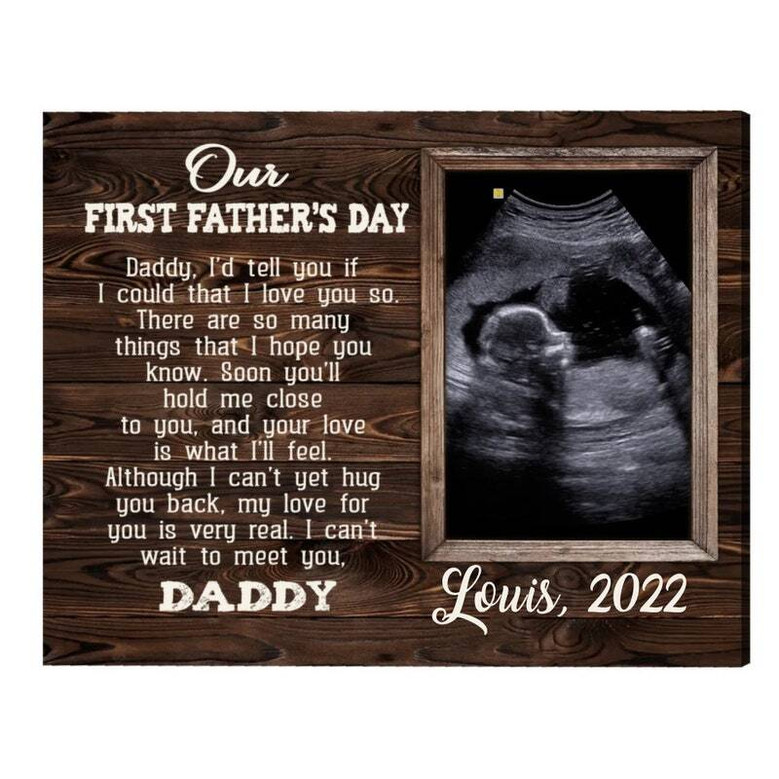Custom Ultrasound Canvas - A Heartfelt Gift for Expecting Dads