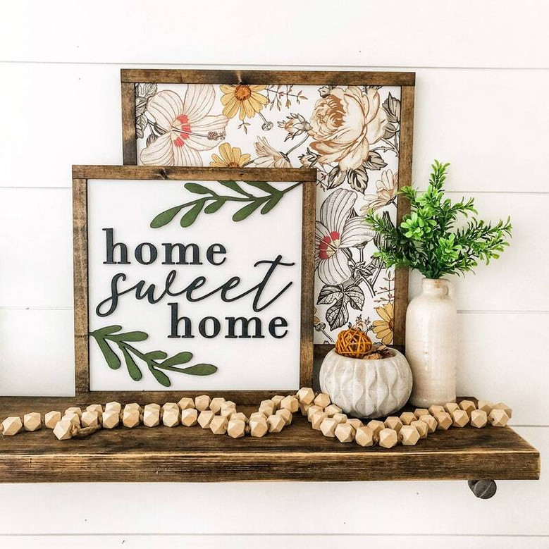 Home Sweet Home Farmhouse Wood Sign For Housewarming Or Realtor Gift - Impressive Spring Decor