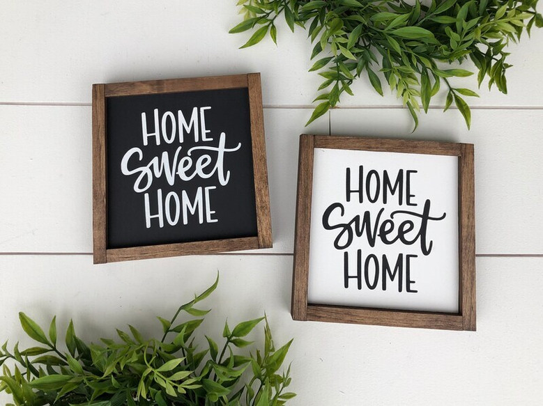 Home Sweet Home Wooden Sign For Entryway And Gallery Wall - Thoughtful Housewarming Gift
