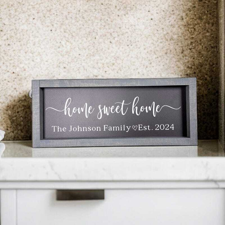 Personalized Home Sweet Home Wood Sign For Housewarming And New Home DéCor