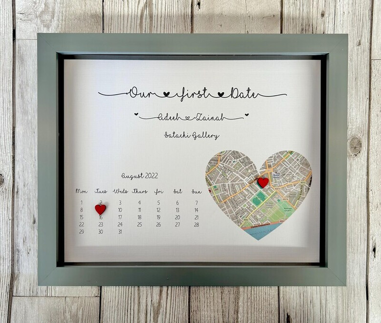 Personalized Where We Met Map Canvas For Couples - Romantic Valentine's Or Anniversary Gift
