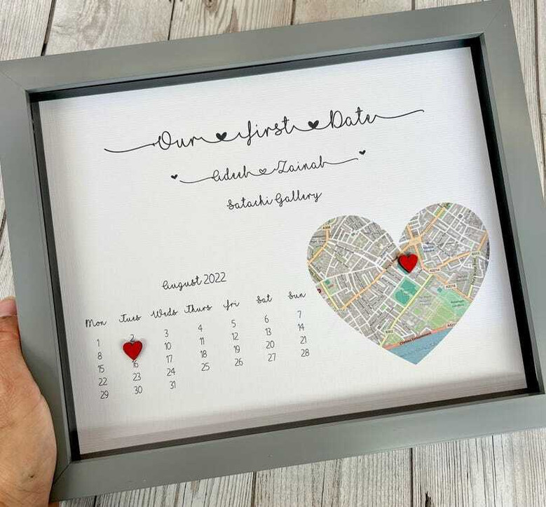 Personalized Where We Met Map Canvas For Couples - Romantic Valentine's Or Anniversary Gift