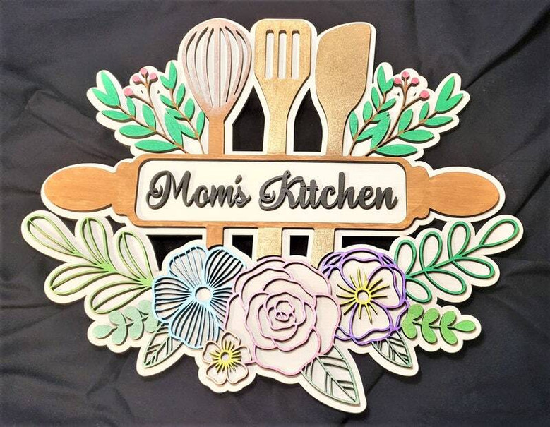 Custom Wood Kitchen Signs For Mom's Cooking Space - Hand Painted