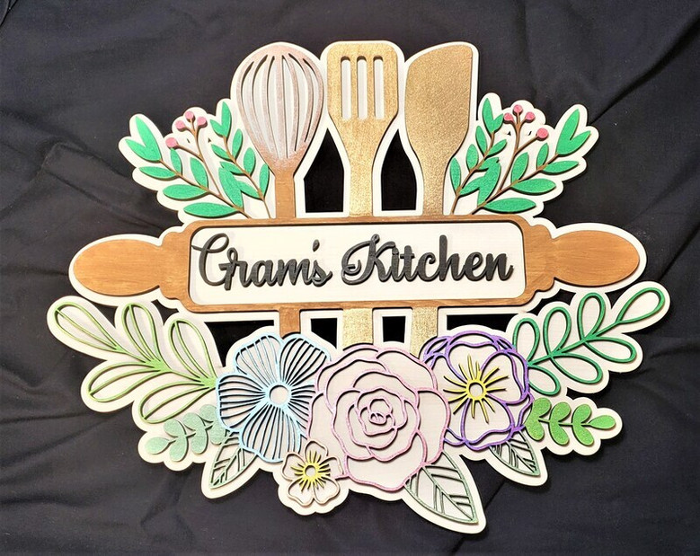 Custom Wood Kitchen Signs For Mom's Cooking Space - Hand Painted
