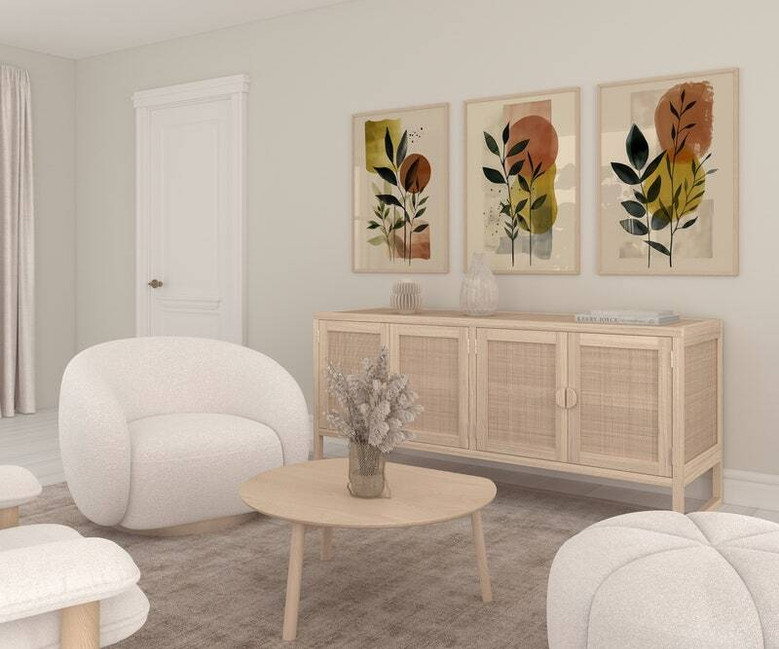 Botanical Wall Art Set For Home Decor - Modern Boho Canvas Prints With Nature Leaves For Housewarming