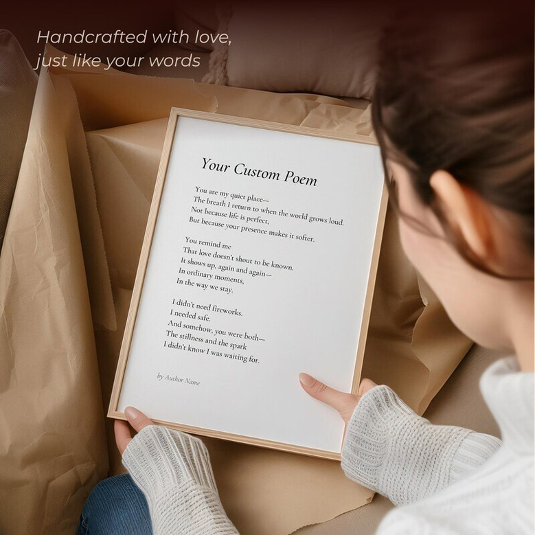 Mother's Day poetry wall art canvas, portrait orientation, custom lyrics or poem, personalized names and date for Mom