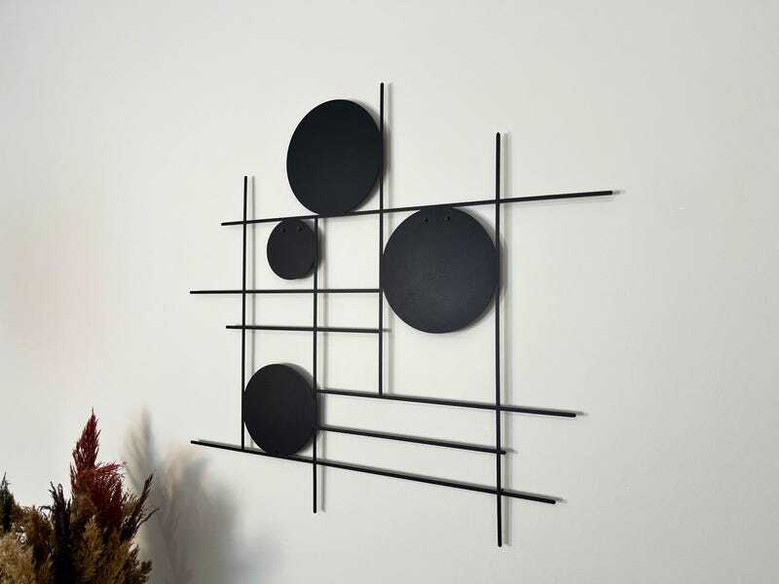 Personalized Geometric Metal Wall Art Decor - Modern Luxury Circular Design Gift For Her