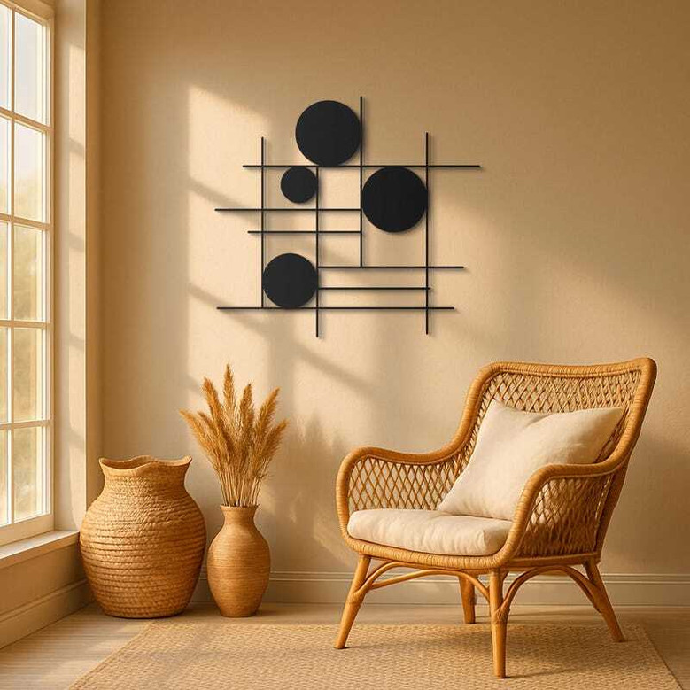 Personalized Geometric Metal Wall Art Decor - Modern Luxury Circular Design Gift For Her