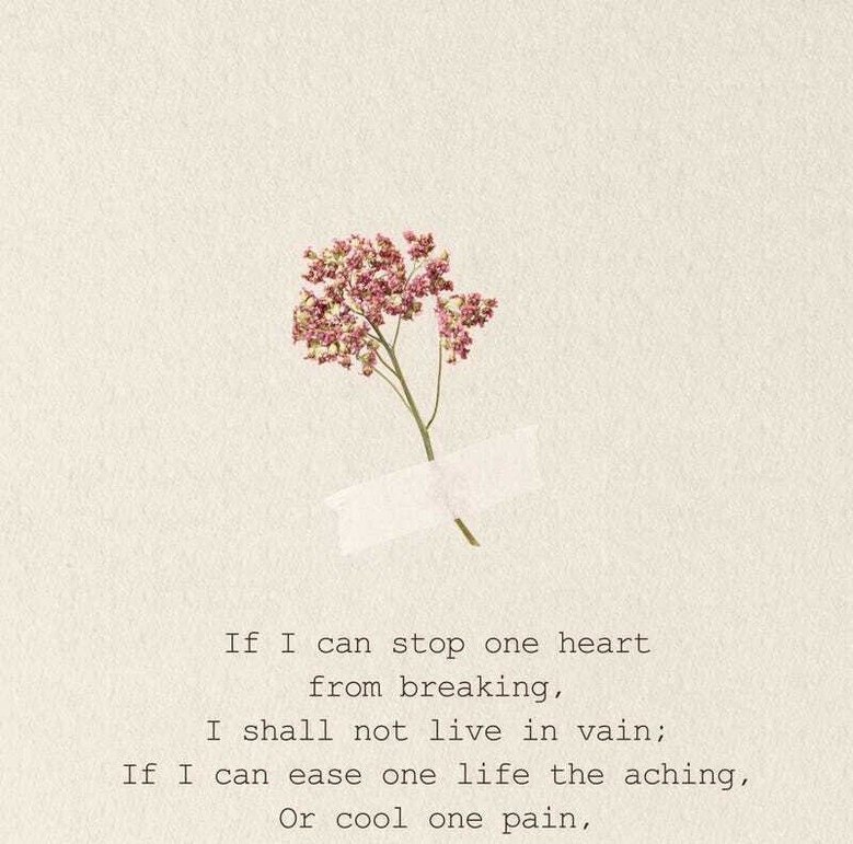 Minimalist Vintage Emily Dickinson Poetry Wall Art For Living Room - Inspirational Canvas Print