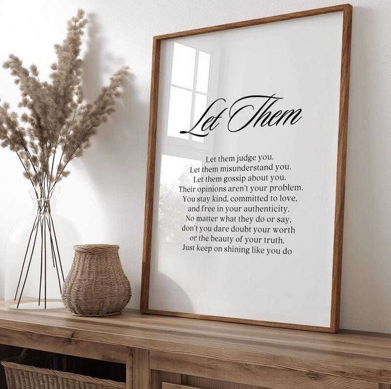 Inspirational Poetry Wall Art Canvas With Self Love Poem - Motivational Quote For Living Room DéCor