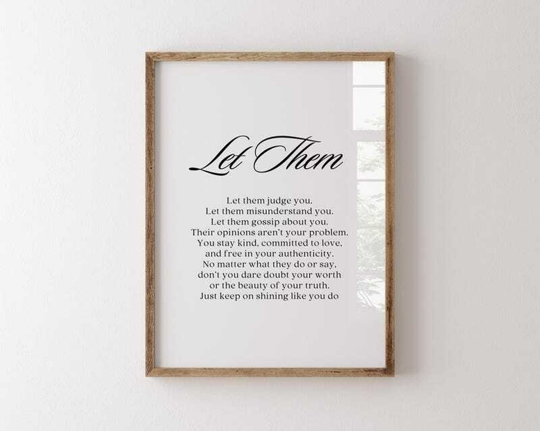 Inspirational Poetry Wall Art Canvas With Self Love Poem - Motivational Quote For Living Room DéCor