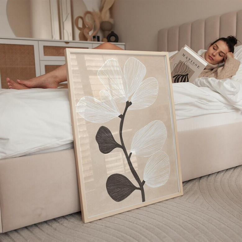 Minimalist Botanical Wall Art Canvas - Modern Abstract Florals For Neutral Home DéCor