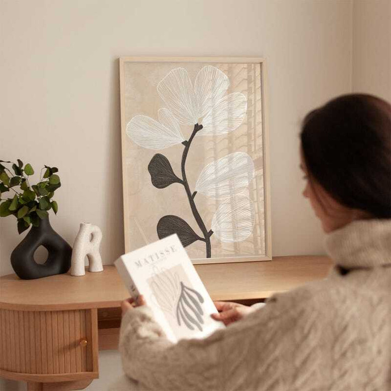 Minimalist Botanical Wall Art Canvas - Modern Abstract Florals For Neutral Home DéCor