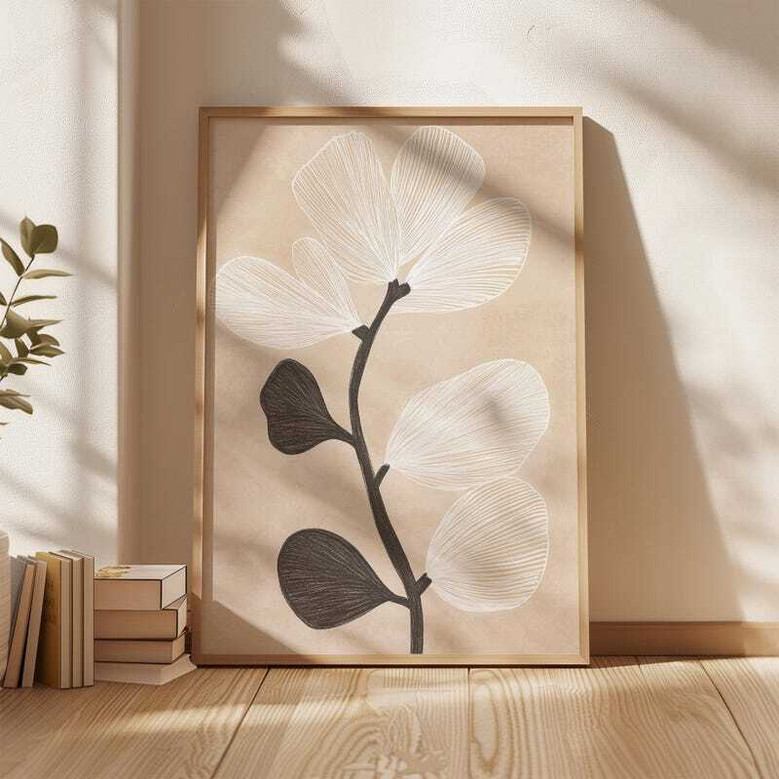 Minimalist Botanical Wall Art Canvas - Modern Abstract Florals For Neutral Home DéCor