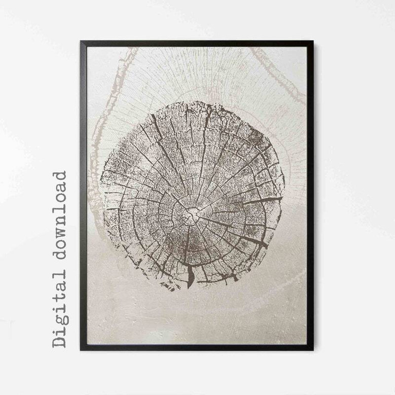 Personalized Tree Ring Canvas Art Set - Modern Nordic Prints For Living Room DéCor