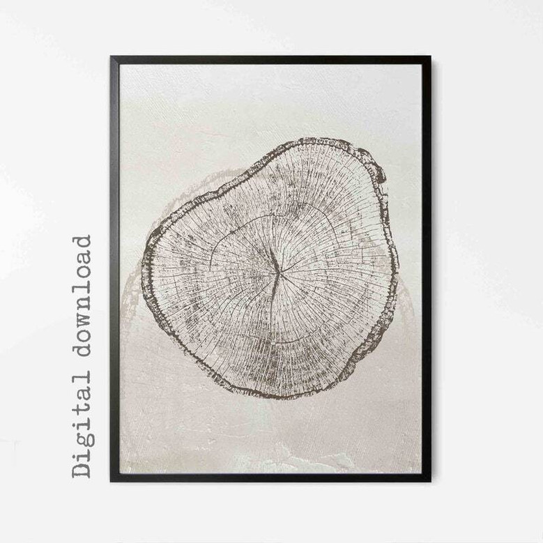 Personalized Tree Ring Canvas Art Set - Modern Nordic Prints For Living Room DéCor