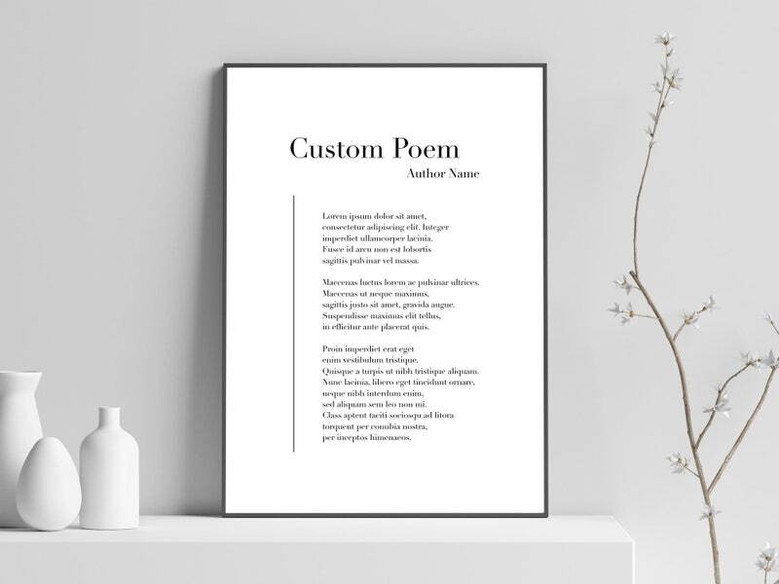 Personalized Custom Poetry Canvas - Thoughtful Literary Art For Modern Home