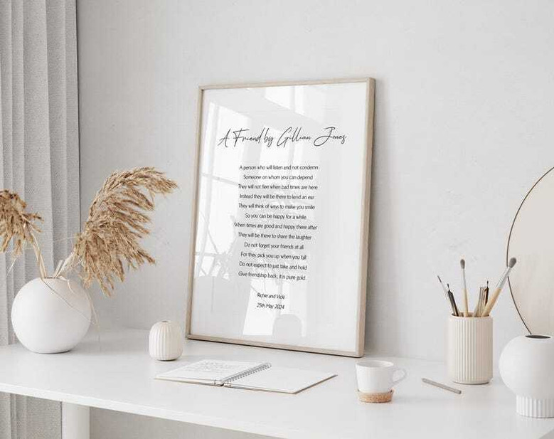 Customizable Poetry Wall Art Canvas - Personalized Quote For Living Room DéCor