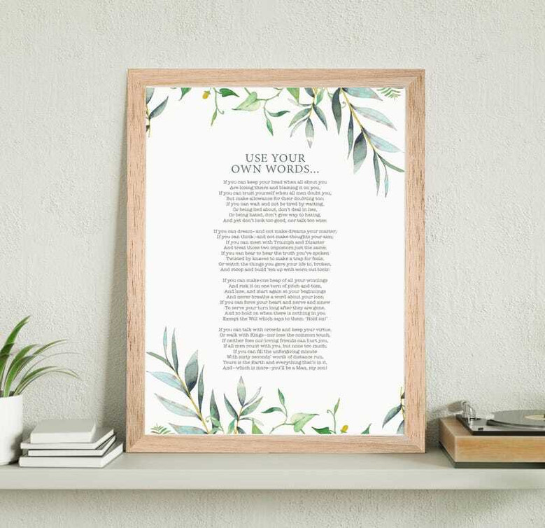 Custom Poetry Wall Art Personalized Canvas For Wedding Anniversary Remembrance