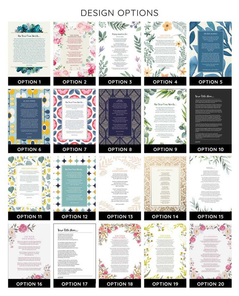Custom Poetry Wall Art Personalized Canvas For Wedding Anniversary Remembrance