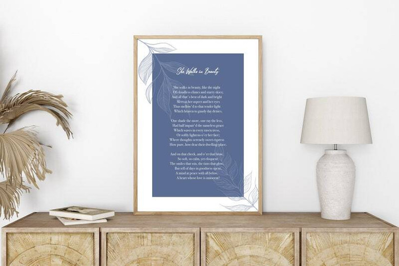 Thoughtful Personalized Poetry Wall Art Canvas For Living Room Decor