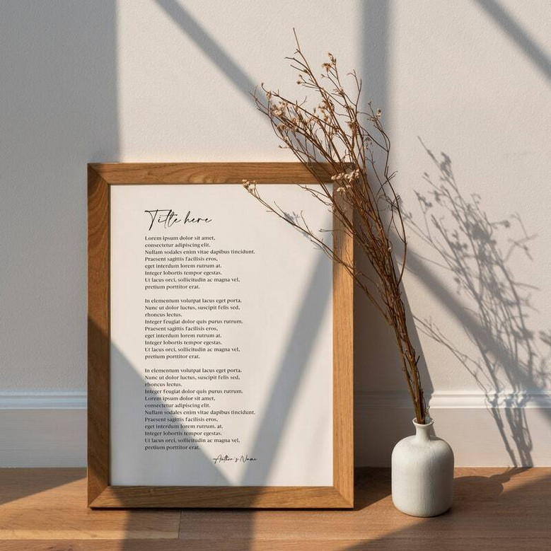 Heartfelt Custom Poetry Wall Art Canvas - Housewarming Gift
