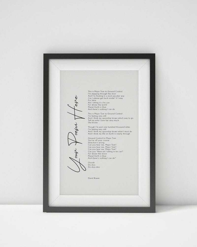 Customizable Poetry Wall Art Canvas - Personalized Quote For Living Room DéCor